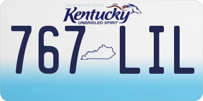 KY license plate 767LIL