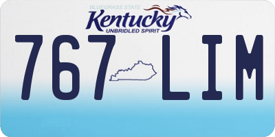 KY license plate 767LIM