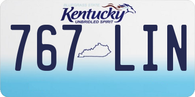 KY license plate 767LIN