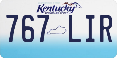 KY license plate 767LIR