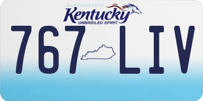 KY license plate 767LIV