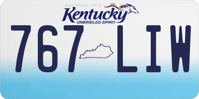 KY license plate 767LIW