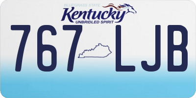 KY license plate 767LJB