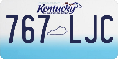 KY license plate 767LJC