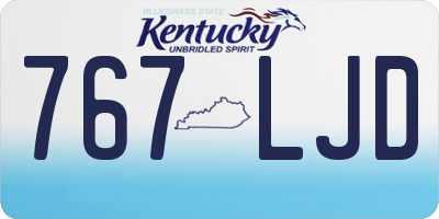 KY license plate 767LJD