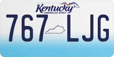 KY license plate 767LJG