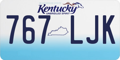 KY license plate 767LJK