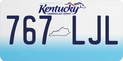 KY license plate 767LJL