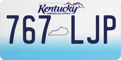 KY license plate 767LJP