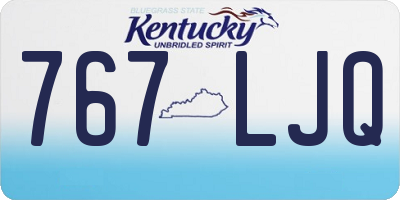 KY license plate 767LJQ