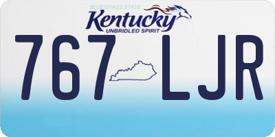 KY license plate 767LJR