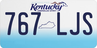 KY license plate 767LJS