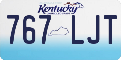 KY license plate 767LJT