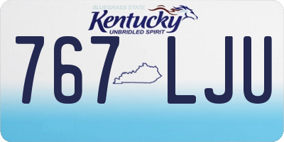 KY license plate 767LJU