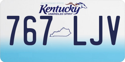 KY license plate 767LJV