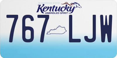KY license plate 767LJW