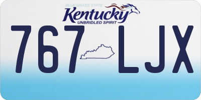 KY license plate 767LJX
