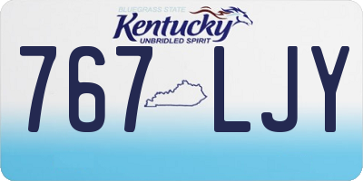 KY license plate 767LJY