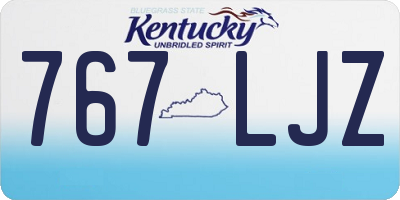 KY license plate 767LJZ