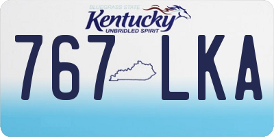 KY license plate 767LKA