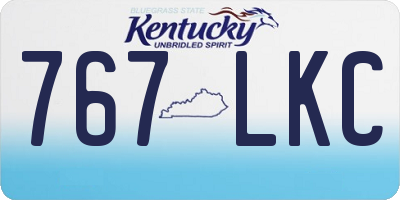 KY license plate 767LKC