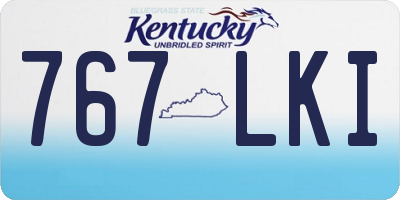 KY license plate 767LKI