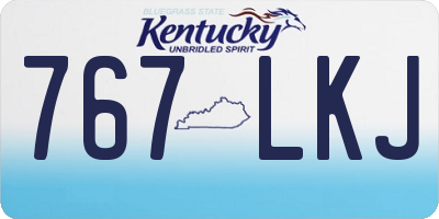 KY license plate 767LKJ