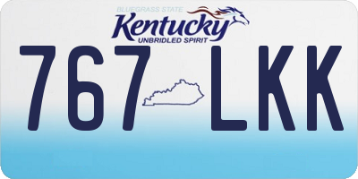 KY license plate 767LKK