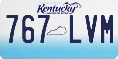 KY license plate 767LVM