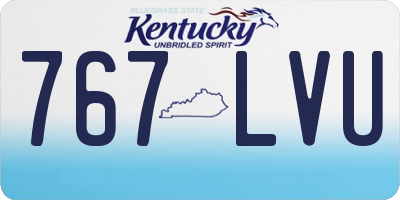 KY license plate 767LVU
