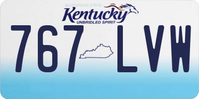 KY license plate 767LVW