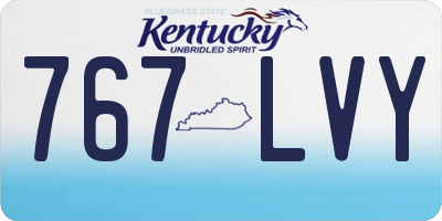 KY license plate 767LVY