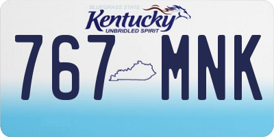 KY license plate 767MNK