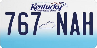 KY license plate 767NAH
