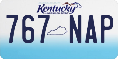 KY license plate 767NAP
