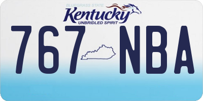 KY license plate 767NBA