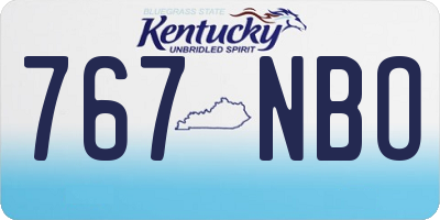 KY license plate 767NBO