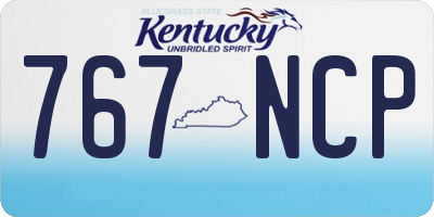 KY license plate 767NCP