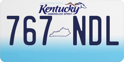 KY license plate 767NDL