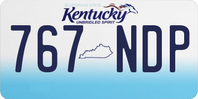 KY license plate 767NDP