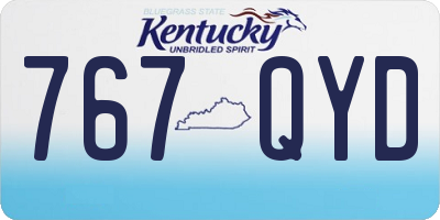 KY license plate 767QYD