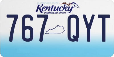 KY license plate 767QYT