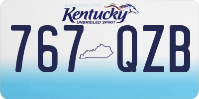 KY license plate 767QZB