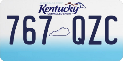 KY license plate 767QZC