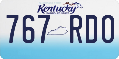 KY license plate 767RDO