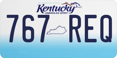 KY license plate 767REQ