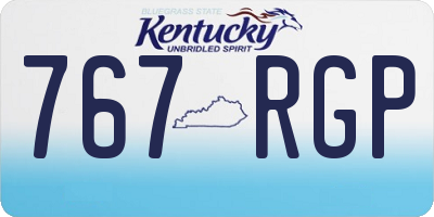 KY license plate 767RGP