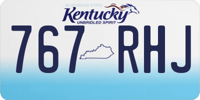 KY license plate 767RHJ
