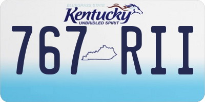 KY license plate 767RII