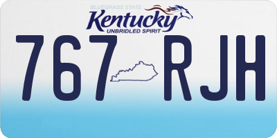 KY license plate 767RJH
